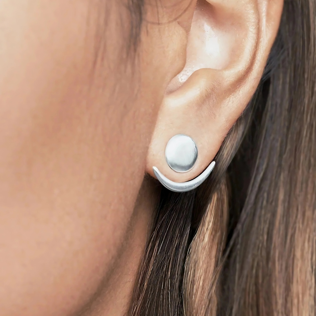 HaloCrest™ Minimalist Crescent Earrings