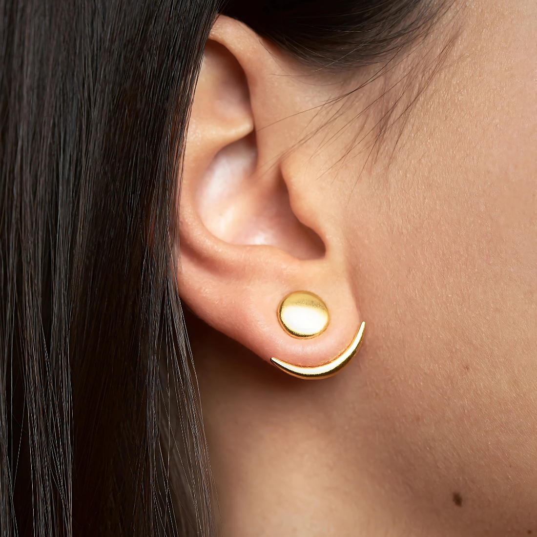 HaloCrest™ Minimalist Crescent Earrings