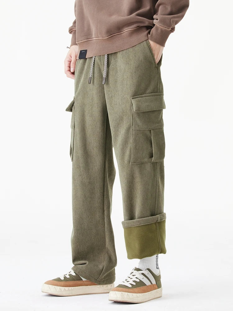 Loose-Fit Fleece-Lined Winter Trousers