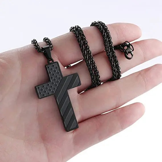 GuardianCross™ Bible Verse & American Flag Necklace