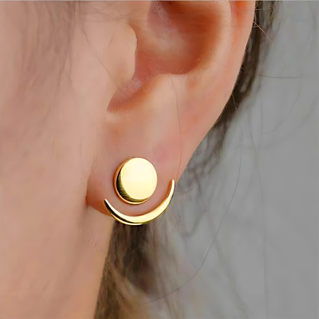 HaloCrest™ Minimalist Crescent Earrings