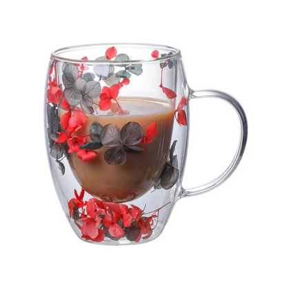 VeraGlass™ Double Wall Glass Dry Flowers Cups