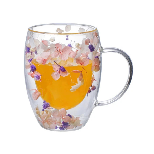 VeraGlass™ Double Wall Glass Dry Flowers Cups