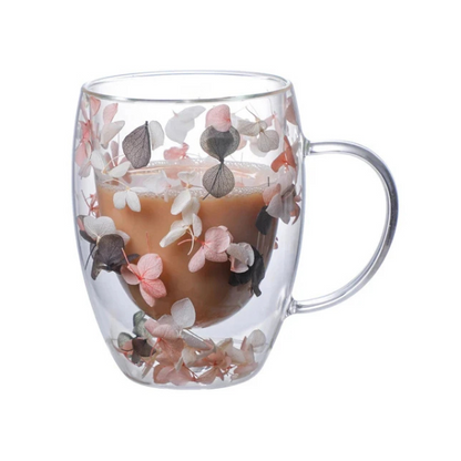 VeraGlass™ Double Wall Glass Dry Flowers Cups