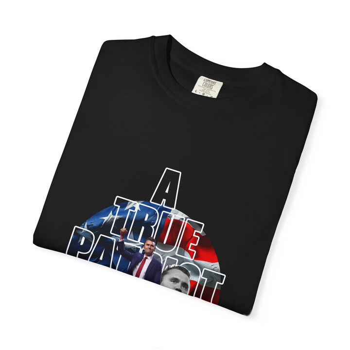 “A True Patriot” Charlie Kirk Memorial Tribute Shirt