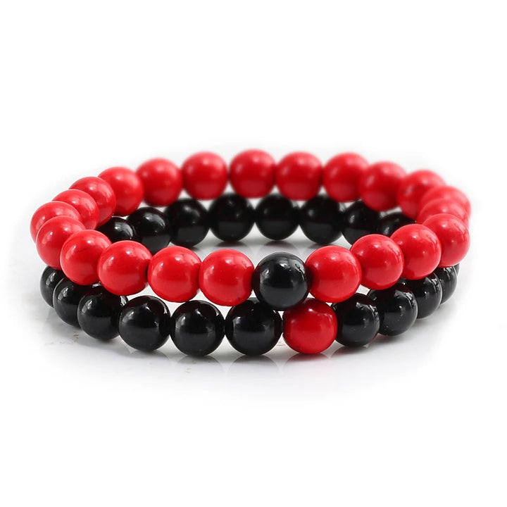 UnityBeads™ Couples' Matching Lava Stone Bracelets