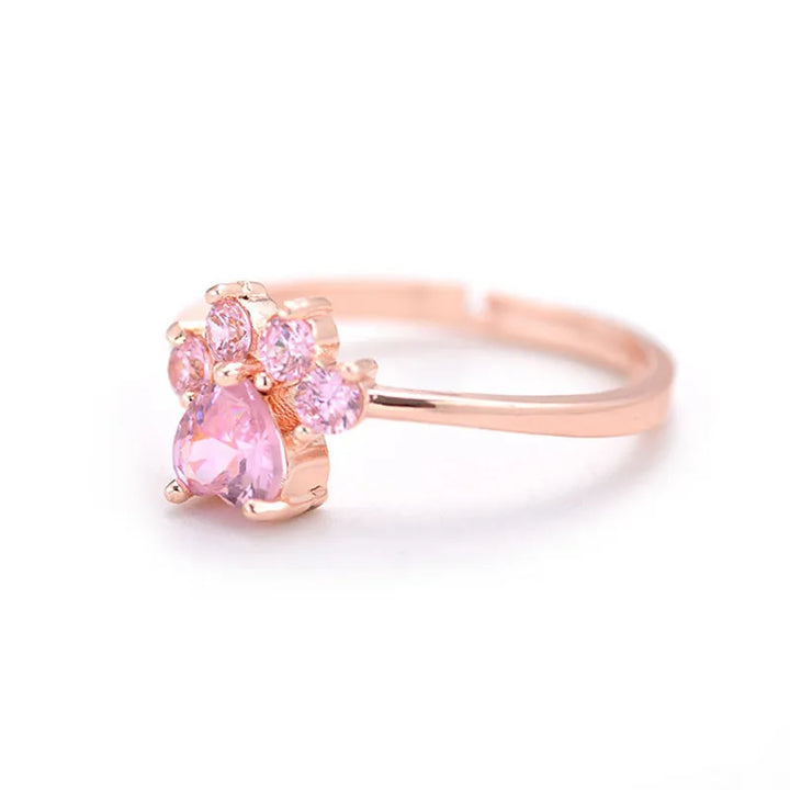 Rose Opal Feline Zircon Ring