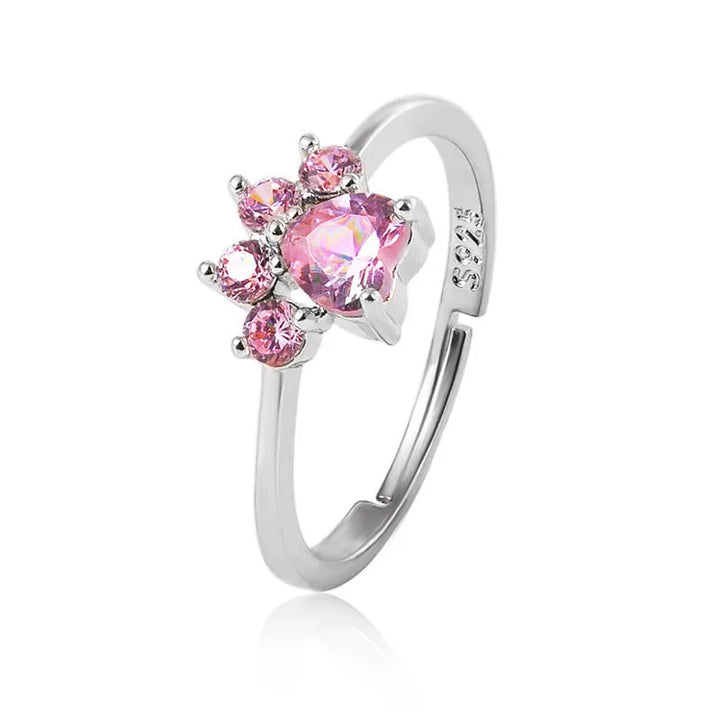 Rose Opal Feline Zircon Ring