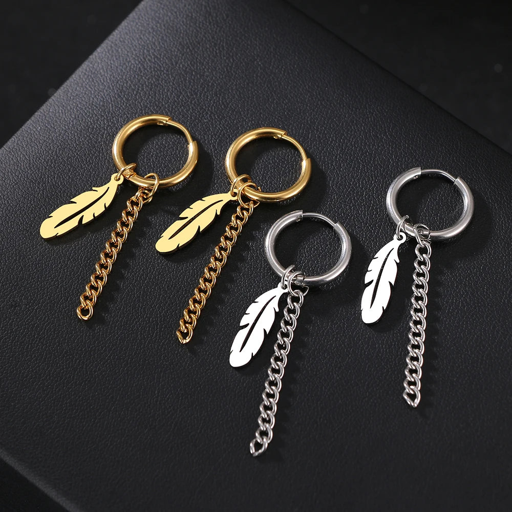 FeatherGleam™ Gold Stainless Steel Earrings