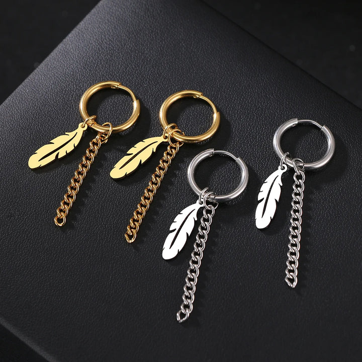 FeatherGleam™ Gold Stainless Steel Earrings