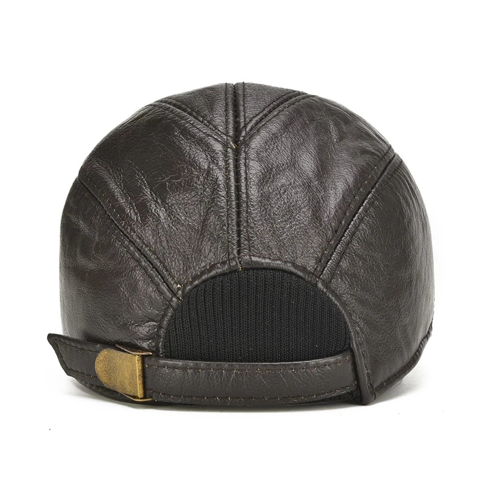 Genuine Leather Earflap Hat – Timeless Style