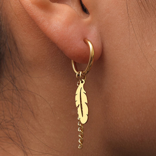 FeatherGleam™ Gold Stainless Steel Earrings