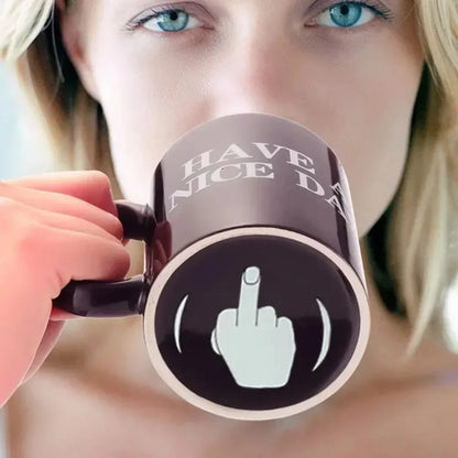 "Have a Nice Day" Middle Finger Cup Creative Coffee Mug