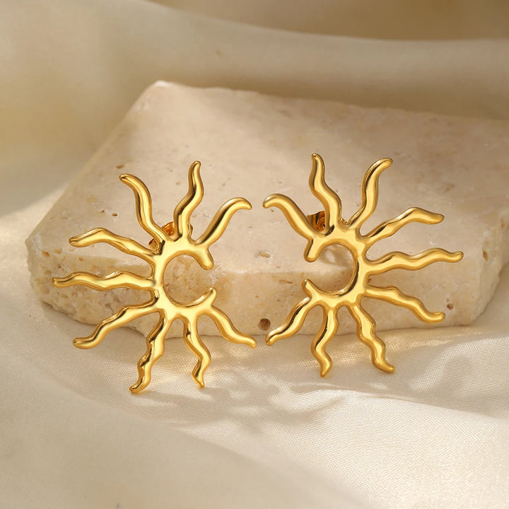 Solara™ Sculpted Sun Earrings