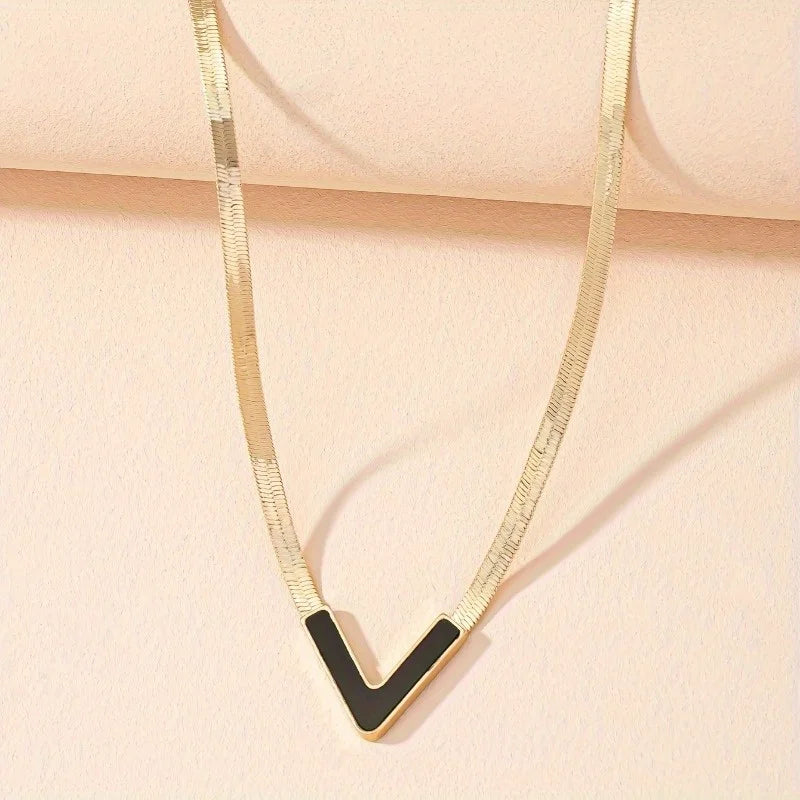 LustraGem™ V-Shape Gold Necklace