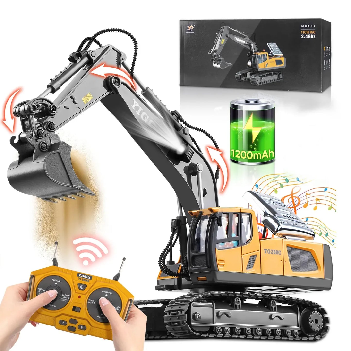 PowerBuild™ Remote Control Excavator Toy