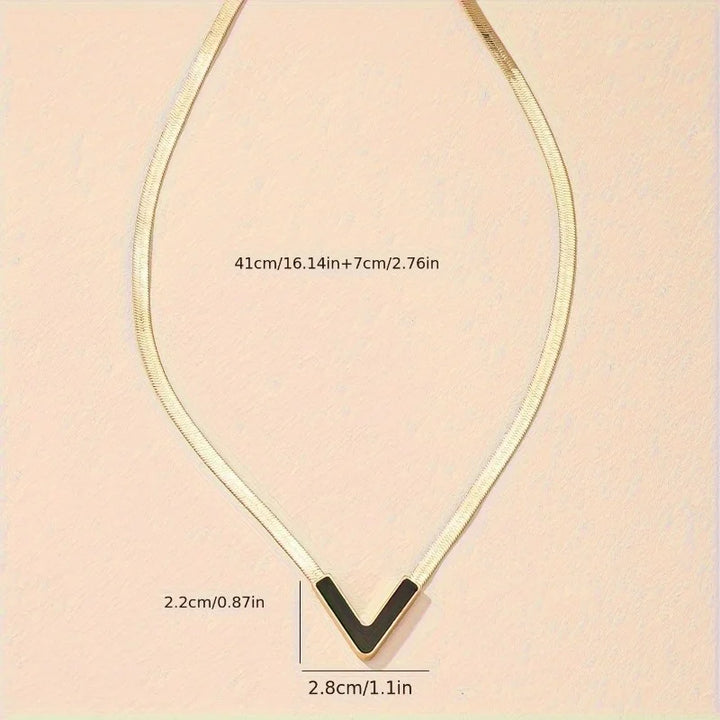 LustraGem™ V-Shape Gold Necklace