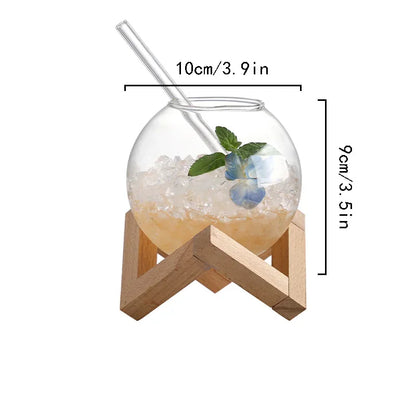 OrbitGlass™ Sphere Glass with Wood Stand