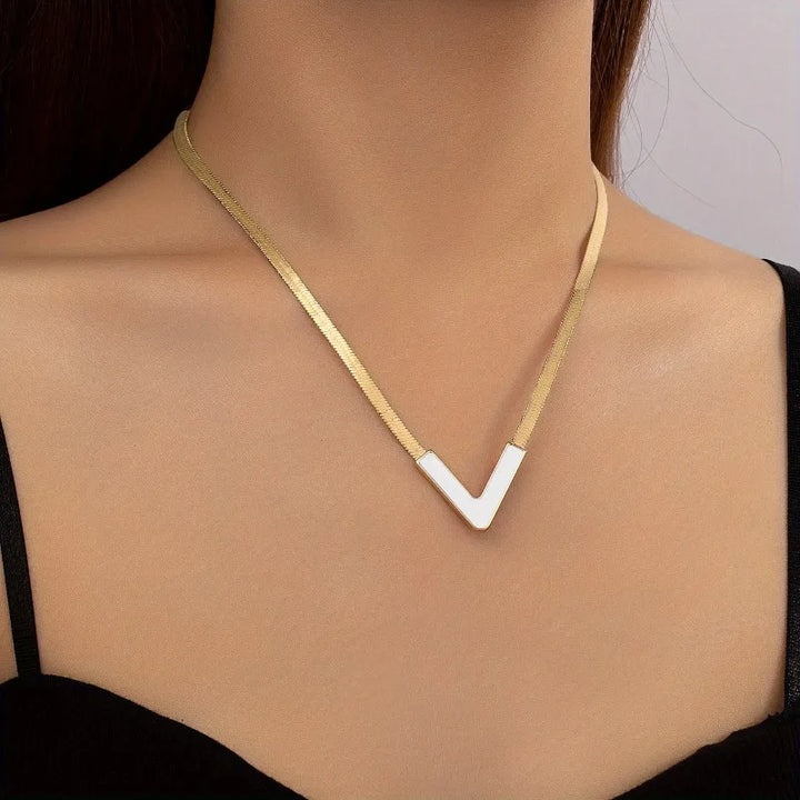 LustraGem™ V-Shape Gold Necklace