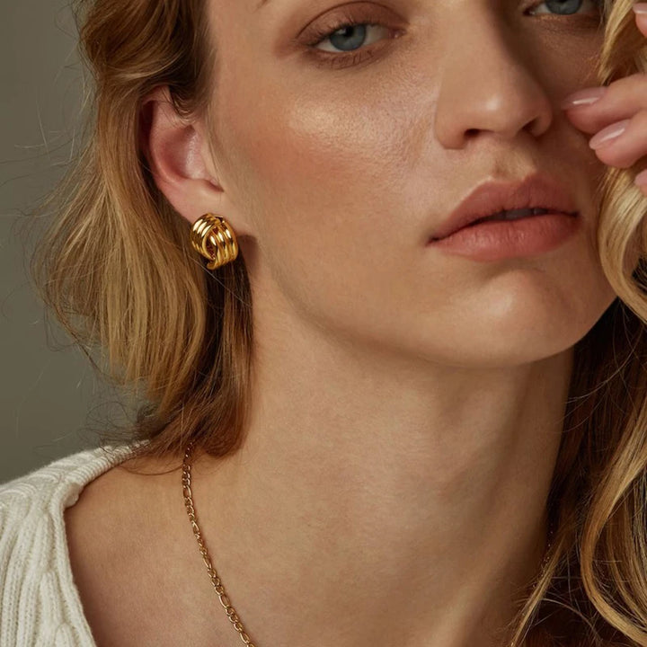 TwistaGlow™ Triple Knot Textured Earrings