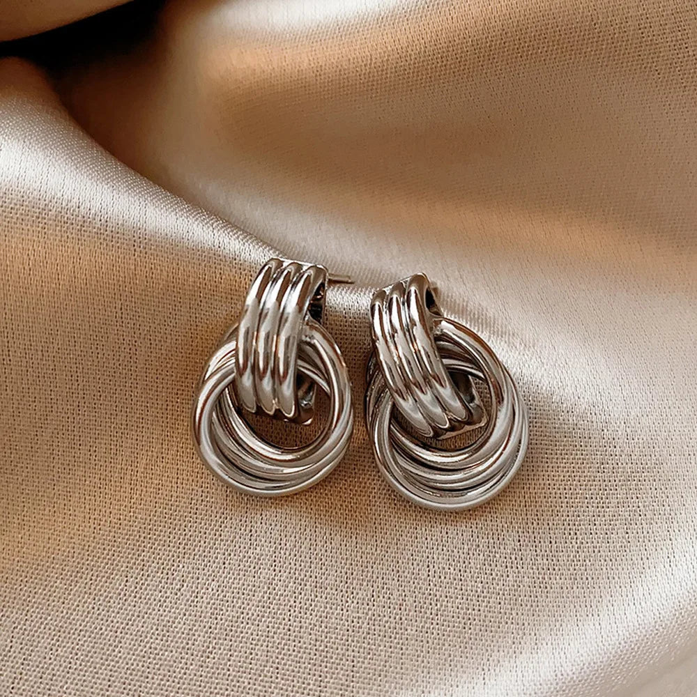 TwistaGlow™ Triple Knot Textured Earrings