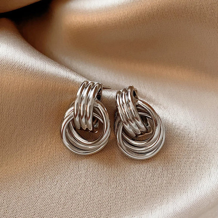 TwistaGlow™ Triple Knot Textured Earrings
