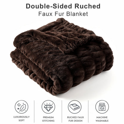 Cozy Faux Rabbit Fur Blanket