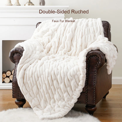 Cozy Faux Rabbit Fur Blanket