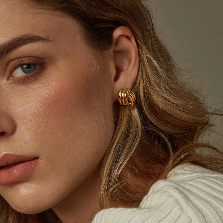 TwistaGlow™ Triple Knot Textured Earrings
