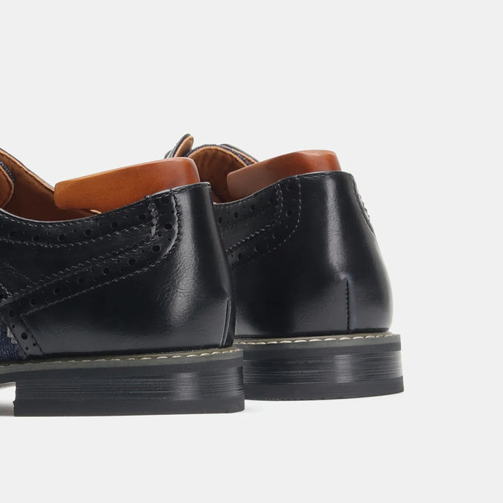 Parma Navy Brogue Oxfords