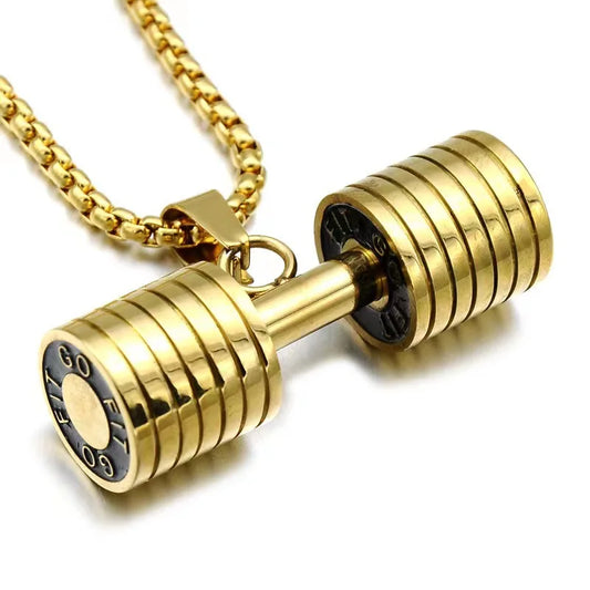 IronEdge™ Dumbbell Pendant Necklace