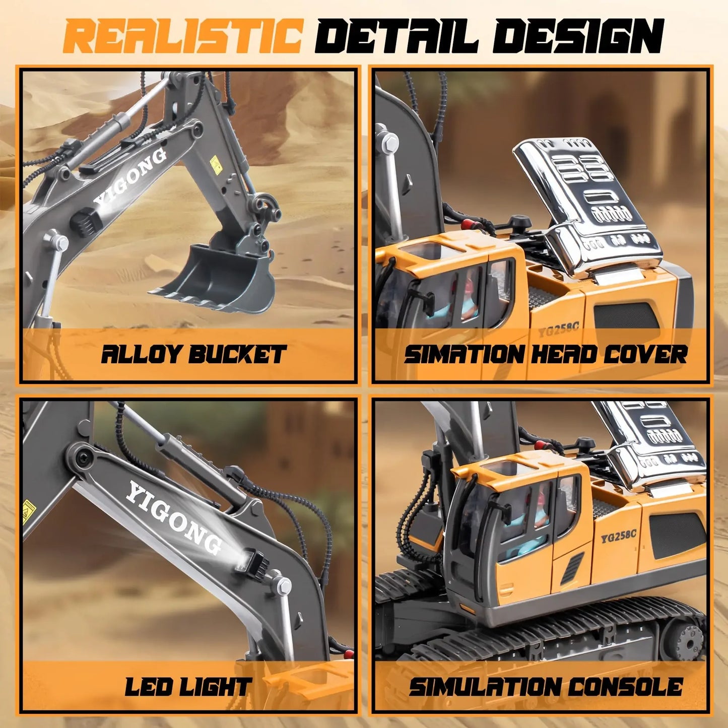 PowerBuild™ Remote Control Excavator Toy