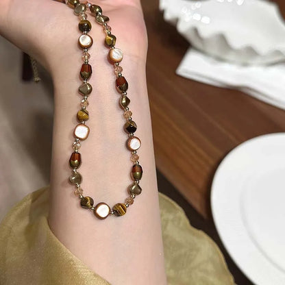 TerraGlimpse™ Tiger Eye Beaded Choker
