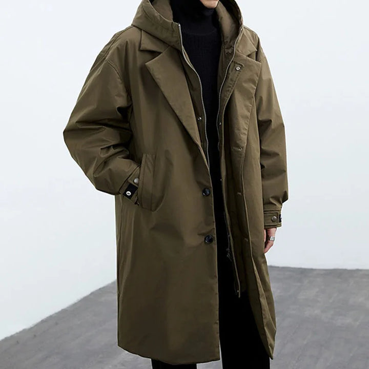 "Modern Comfort" Men's Windbreaker Trench Coat for Lightweight Everyday Use