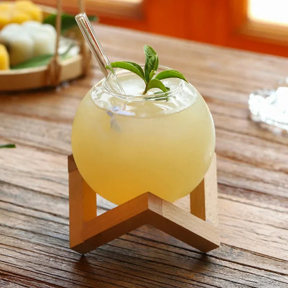 OrbitGlass™ Sphere Glass with Wood Stand