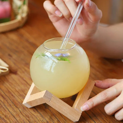 OrbitGlass™ Sphere Glass with Wood Stand
