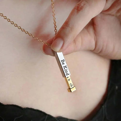 "Be Kind Of A B**ch" Hidden Message Funny Necklace