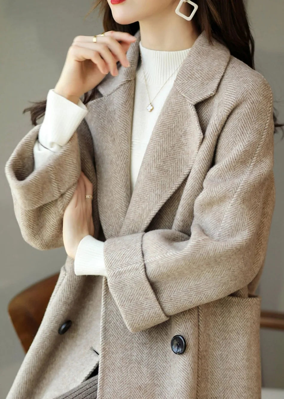 Shelly Elegant Wool Coat