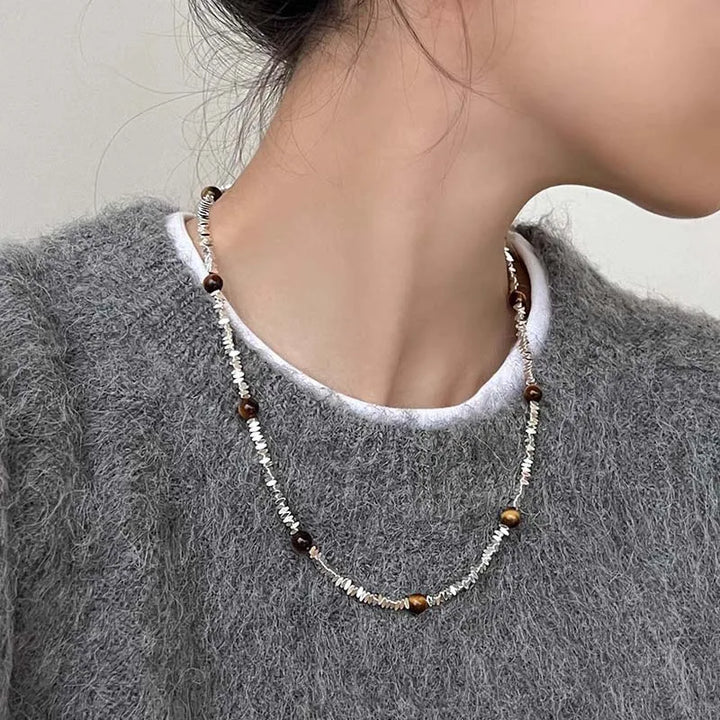 TerraGlimpse™ Tiger Eye Beaded Choker