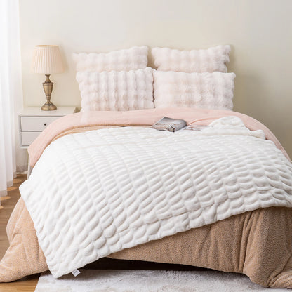 Cozy Faux Rabbit Fur Blanket