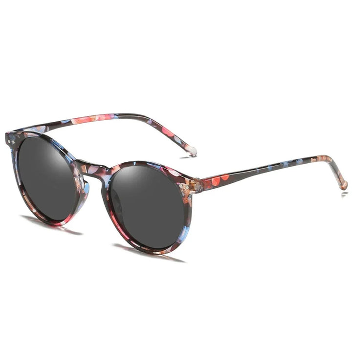 FloraLens Vintage Round Polarized Sunglasses