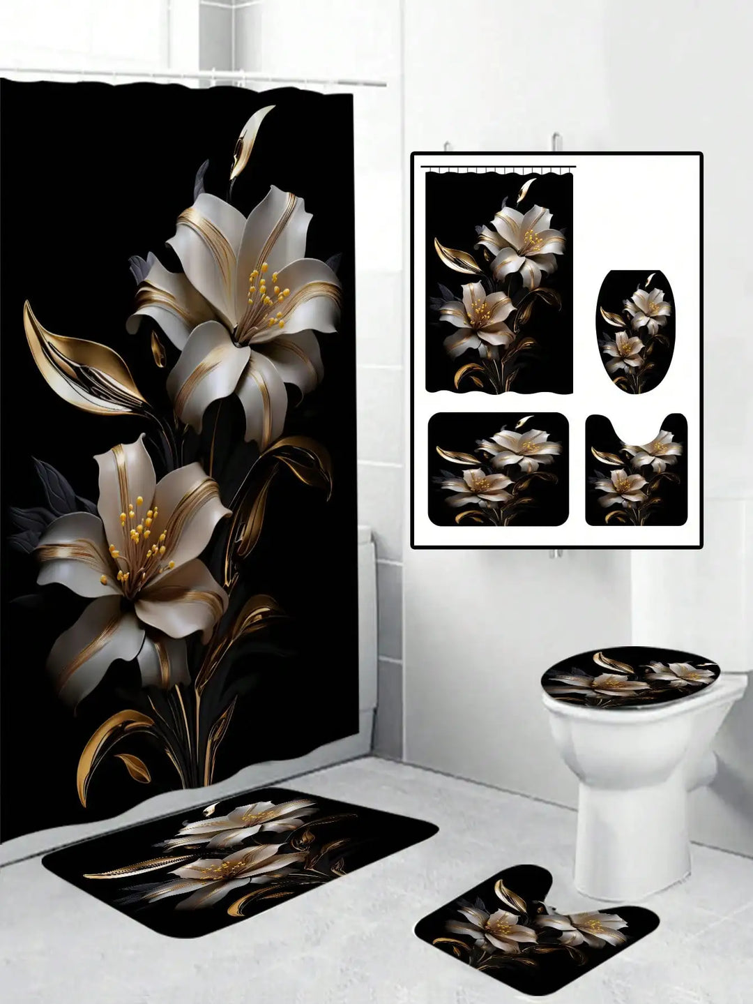 EasternLilly Bathroom Decor Set