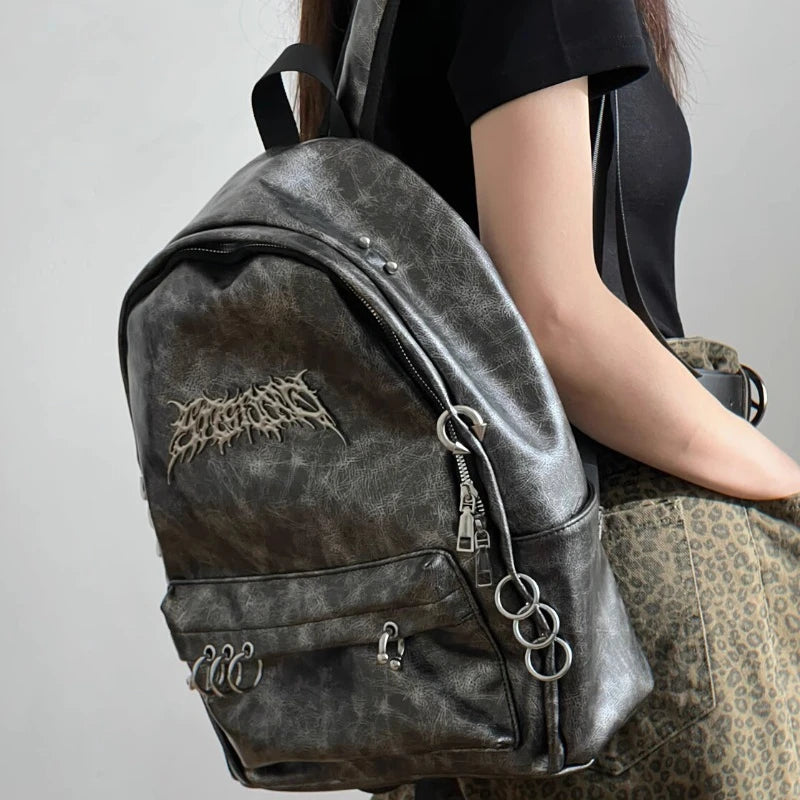 PunkRaven Vintage Aesthetic Student Bag