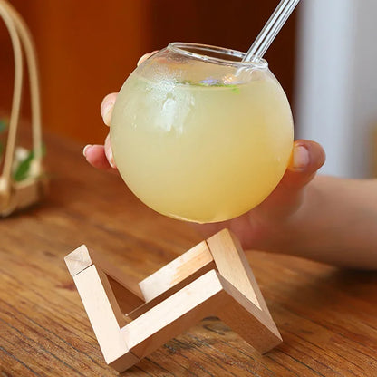 OrbitGlass™ Sphere Glass with Wood Stand