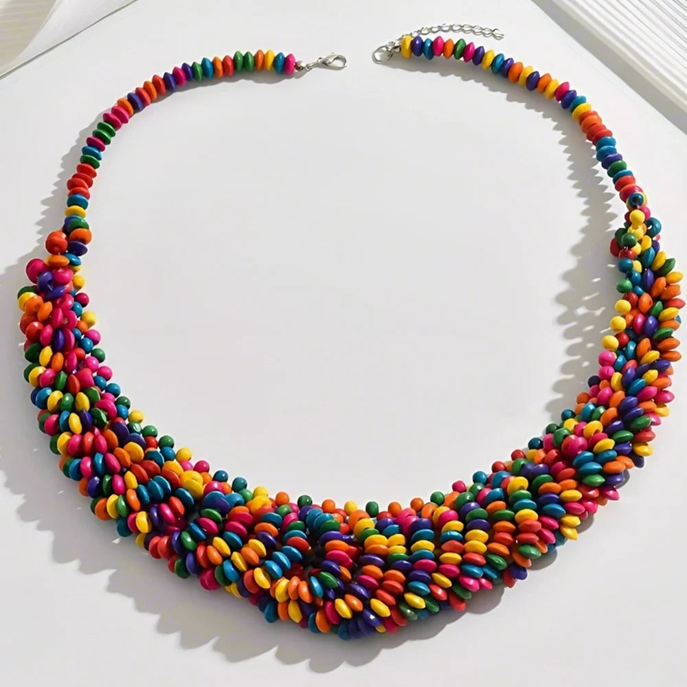 RainbowGrove™ Hand-Woven Beaded Necklace