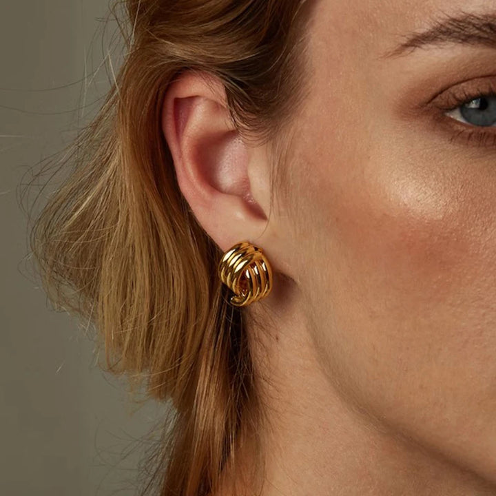 TwistaGlow™ Triple Knot Textured Earrings