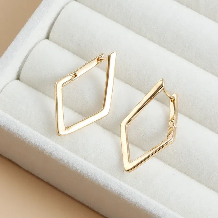 LunaLuxe™ Silver Hoop Earrings