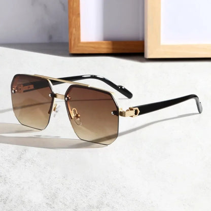 DiamondCut™ Gradient Sunglasses with Metal Frame
