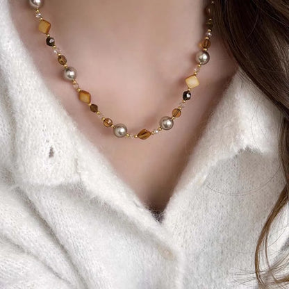 TerraGlimpse™ Tiger Eye Beaded Choker
