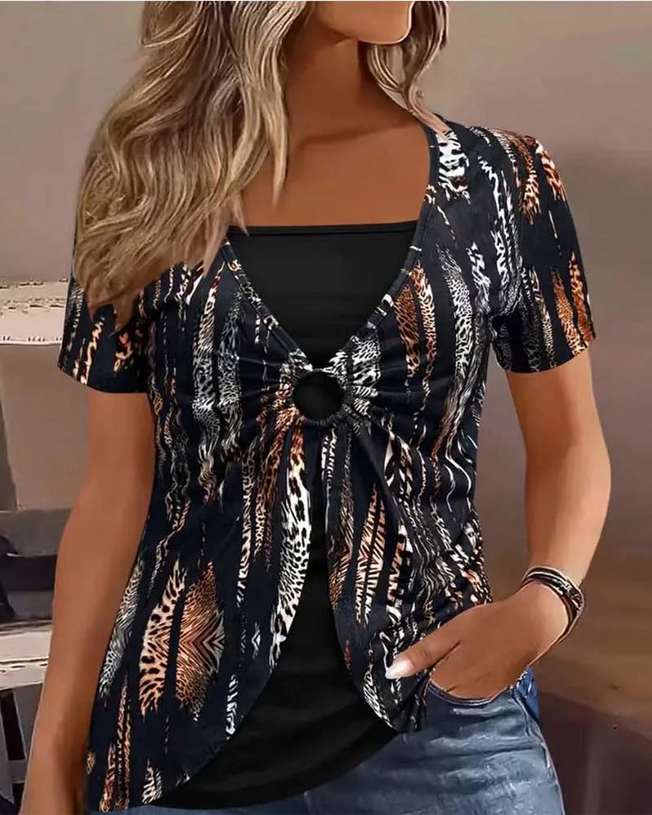 Elarin™ Ring Front Blouse
